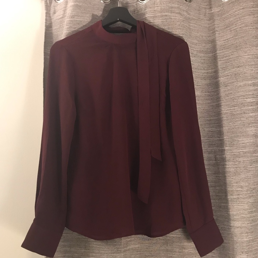 The Limited long sleeve blouse with tie neck